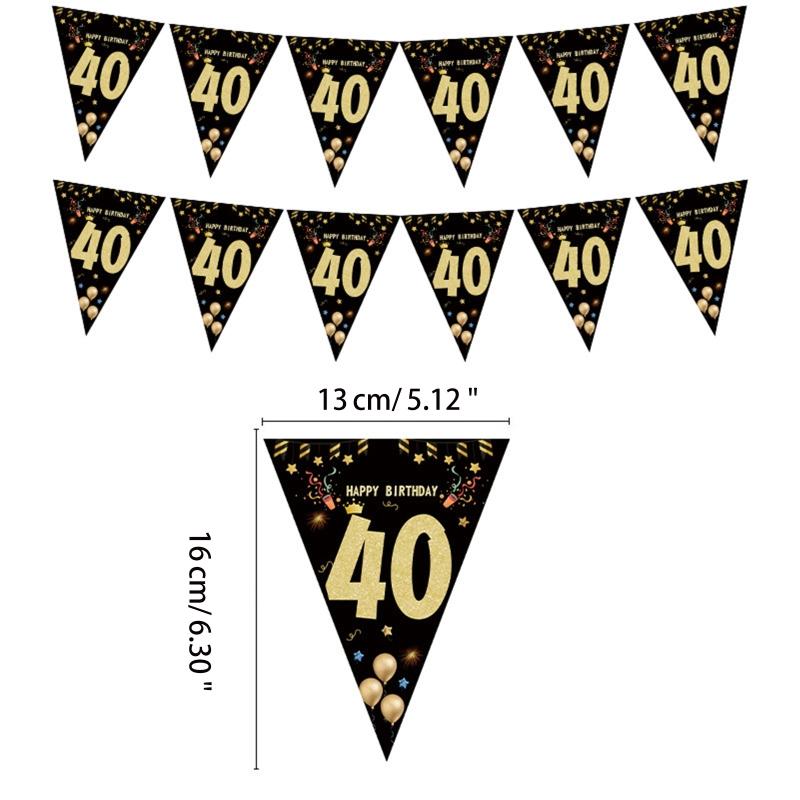 30 /40/ 50 /60 Year Happy Birthday Banner Adult Birthday Anniversary Backdrop Decoration for Birthday Party Background
