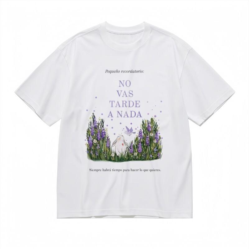 

Women s Breathable Classic T-Shirt Always Time for Dreams Purple Blossoms Design 2XL