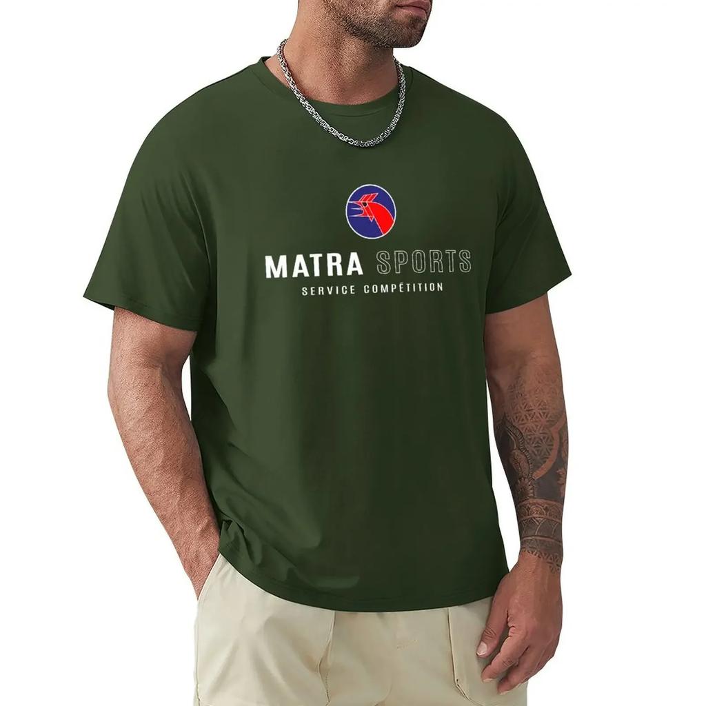 Summer Top Men's Clothing Matra Sports Service Competition Logo 1973 - Colour Print T-shirt Mens Clothing Oversized Summer Tops