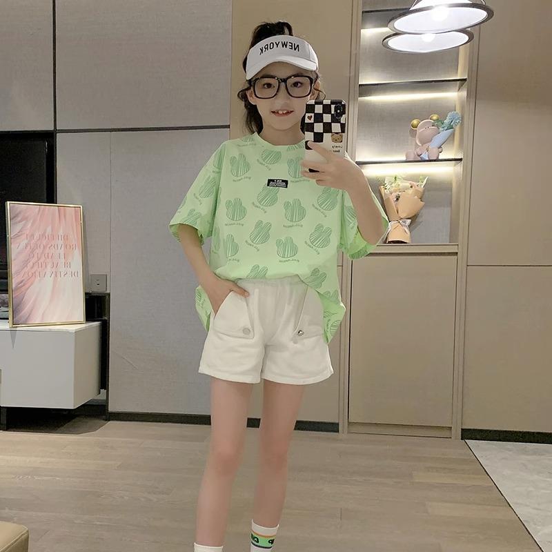Girls Summer Short Sleeve T Shirt Lightweight Stylish Top for Big Kids