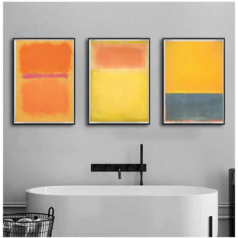 Famoso Poster di Opera d'Arte Astratta Colorata di Mark Rothko Pittura su Tela Arte Moderna da Parete Per Galleria Soggiorno Decorazione Casa