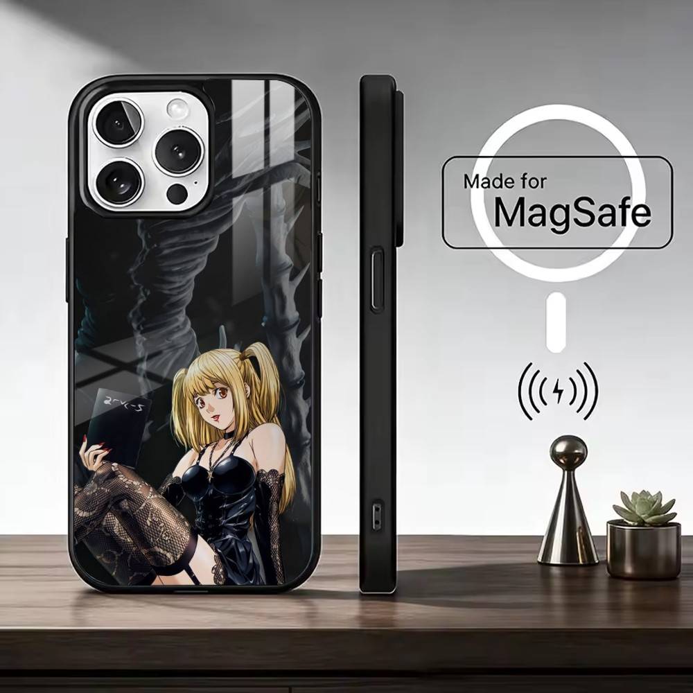 m-Misa D-Death N-Note Phone Case For iPhone17,16,15,14,13,12,11 Plus,Pro Max Magnetic For Magsafe Wireless Charging