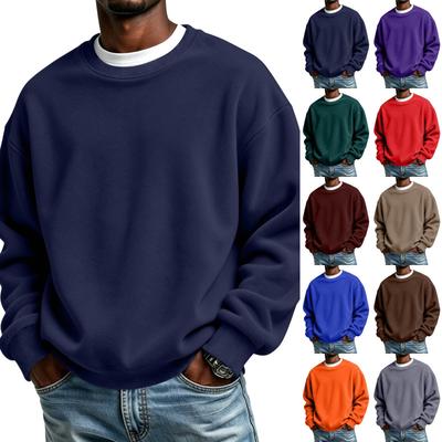 Men's Round Neck Long Sleeve Sweatshirt for Casual Daily Wear