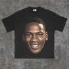 MJ Grote Hoofd T-shirt Ontwerp, Basketbal PNG Print (300 DPI)