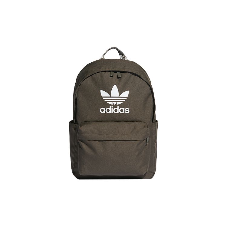 Adidas Originals Adicolor Backpack Simple Classic Large Capacity Casual Trend New Sports Zipper Men Backpack Army-Green HD7154 Army Green