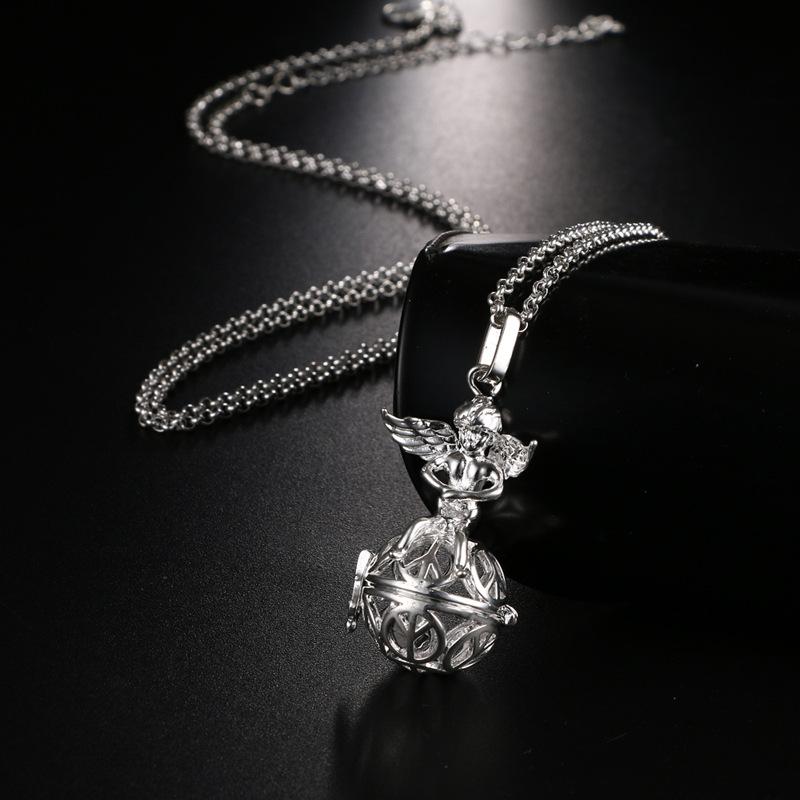 Neue Aromatherapie Ätherisches Öl Diffusor Halskette Schmuck Quadratisch Hohl Parfüm Medaillon 16MM Musik Kugel Damen Anhänger Zubehör