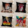 Housse de coussin David B-Bowie Maison Dortoir Dossier de Chaise Peluche Courte Impression Double Face Bureau Coussin de Sieste