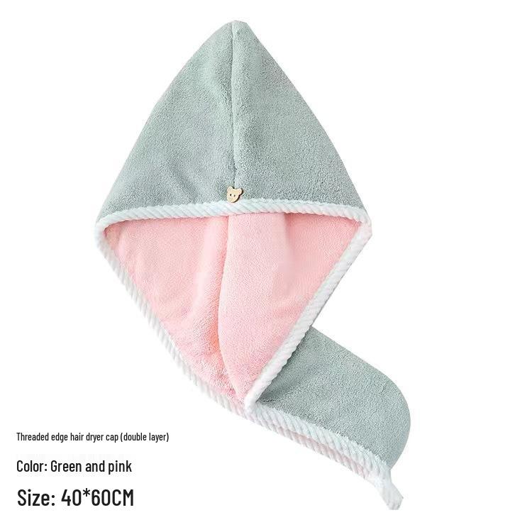 Double-Layer Quick-Dry Super Absorbent Hair Towel Wrap