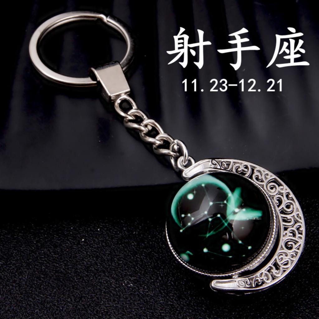 Rotating Hemisphere Constellation Keychain Time Gemstone Keychain Pendant