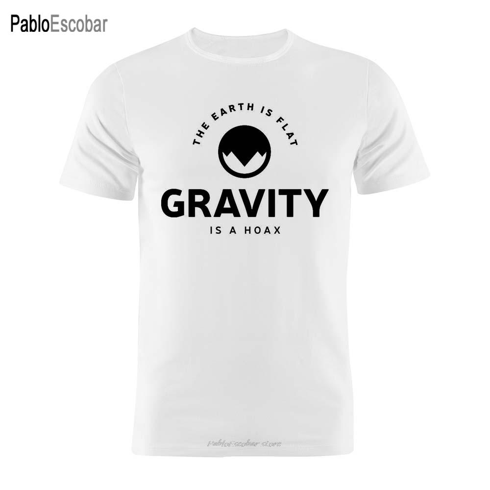 Cotton Unisex T Shirt Gravity Is A Hoax The Earth Is Flat Flatearth Silhouette Artwork Gift Tee