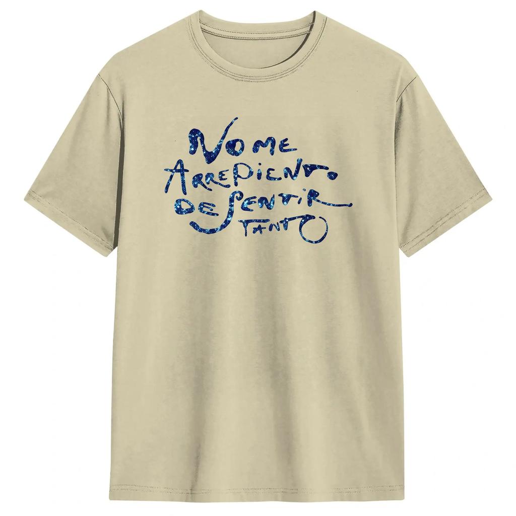 Non Mi Pento Di Sentire Così T-shirt Uomo Karol G Divertente Puro Cotone Maglietta Girocollo Manica Corta T-shirt Taglie Grandi Top