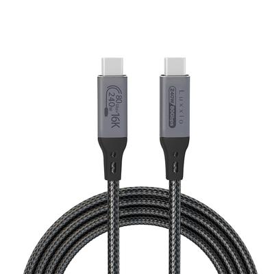 Luxxio To 80Gbps Bidirectional 120Gbps Unidirectional USB Thunderbolt Nylon Cable USB-C USB-C Cable, 240W, Transfer, 16K60Hz, E-Marker Chip, Transfer,