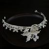 Korean New Style Luxurious and Atmospheric Flower Zircon Bride Wedding Crown Tiara Crown Tiara Hair Accessories