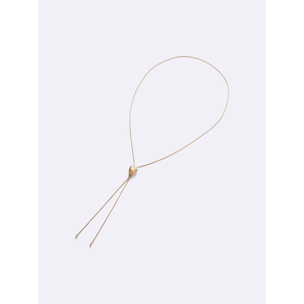 Gu By Uniqlo Slide Chain Heart Motif Necklace