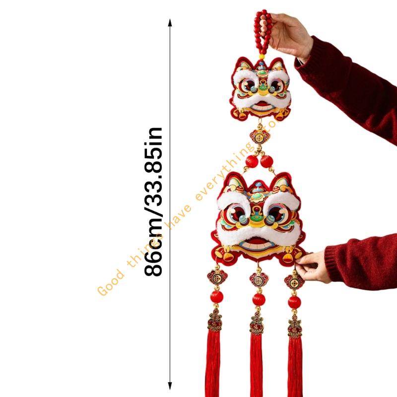2pcs Chinese New Year Celebratory Hanging Ornament Velvety Cotton for Festival Homes Decoration Simple Installation 55KF