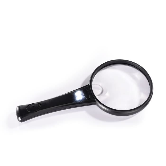 Loupe hama basic 90 led - diamètre 9 cm - noir - 2 led
