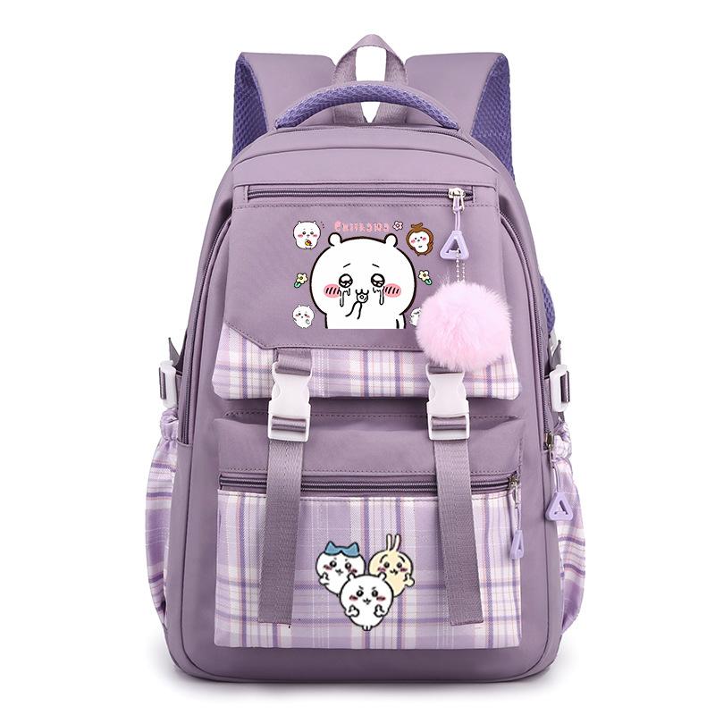 Jiikawa Wow School Bag New Chiikawa Girls Backpack for Primary and Secondary School Students Cute College Style Backpack