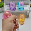 Festive Rabbit Maltose Squeeze Toy, Soft TPR Slow Rebound Sequins Fidget for Stress Relief & Holiday Gifts
