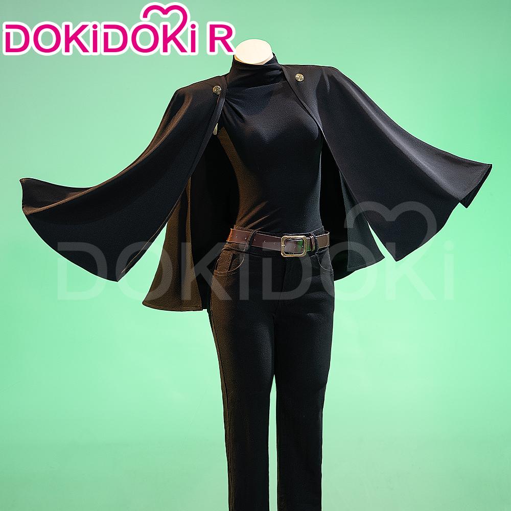 PÅ LAGER Zenin Makii Cosplay Kostume Anime Cosplay DokiDoki-R Kvinder Sort Uniform Zenin Makii Dragt Bælte Cosplay Kappe Kostume