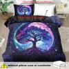 3pcs Blue Purple Bedding Set Celtic Tree of Life 3D Print Cozy Soft Duvet Cover King Queen Twin Size Birthday Gift Bedroom Decor