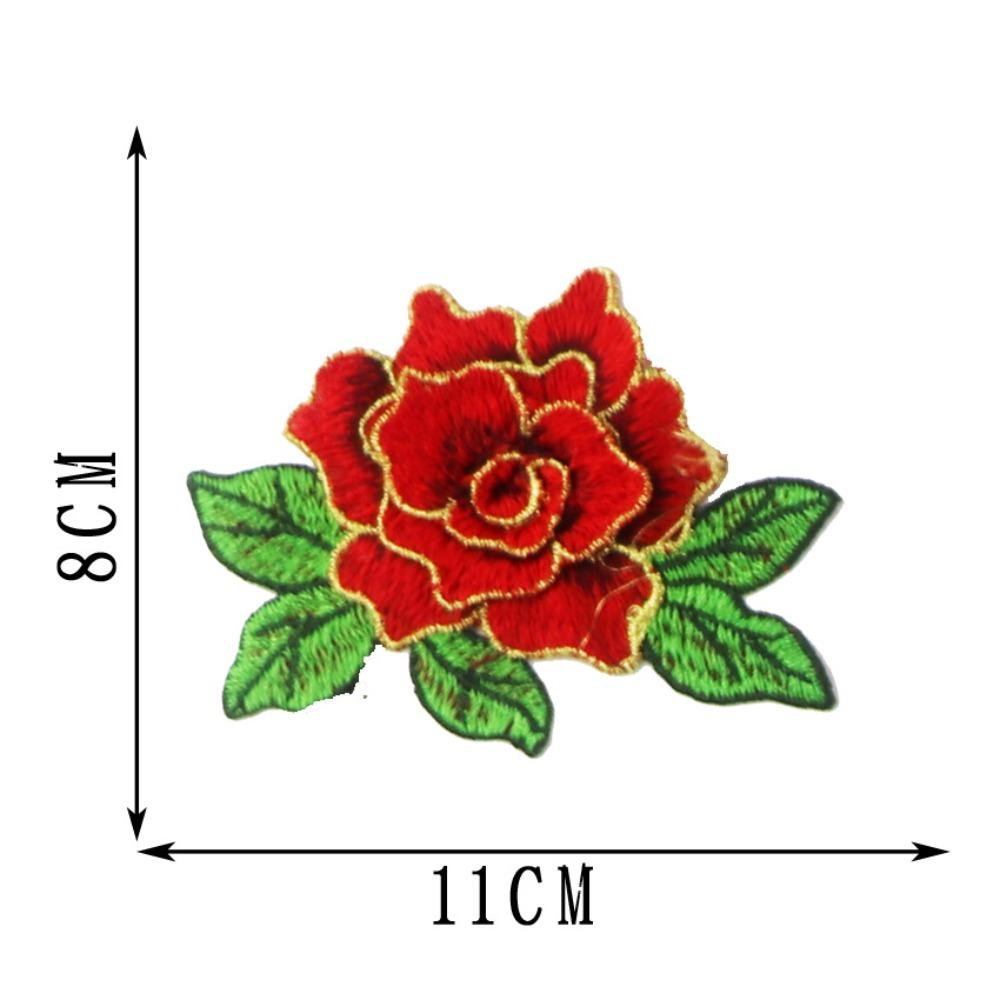 Polyester Fiber Embroidery Flower Patch 11*8CM Clothing Accessories Embroidery Floral Applique DIY Handmade Floral Patches Dress