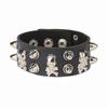 DIEZI Punk Goth Bat Skeleton Wrap Bracelet Women Men Vintage Harajuku Black PU Leather Chain Bracelet Bangles Halloween Jewelry