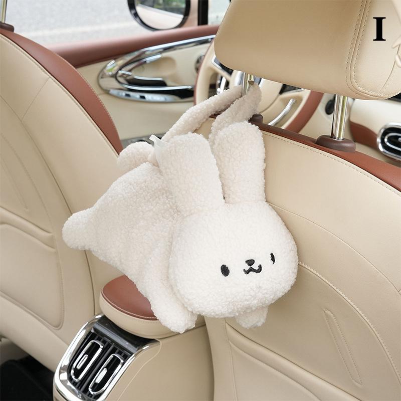 Universal Car Tissue Hanger Doll Cute Creative Hanging Tissue Holder Plush Vehicle Tissue Case Paper Box Car Accessories
