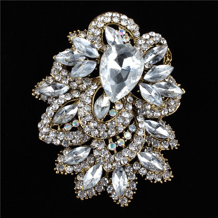Rhinestone Brooch Pins for Women Shiny Boutique Decoration Badges Party Banquet Dress Gift