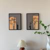 Pintura Decorativa para Sala de Estar - Luz y Sombra: Serie de Curación Floral Fresca, Arte de Pared de Gama Alta de Nicho, Cálido y Artístico