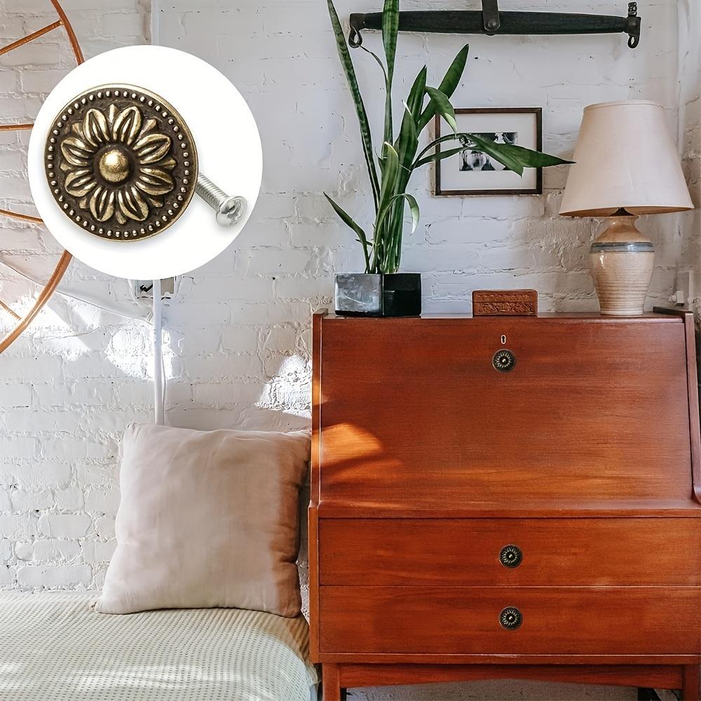 12 szt. Vintage Gałka do Szuflady, Okrągła Gałka do Komody, 1,02 X 0,87 cala, na Szafkę Nocną, Szafkę, Szufladę, Gałka do Szafki, Jednootworowa, ze Śrubami