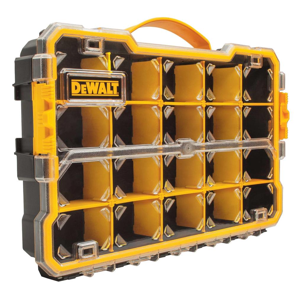 DeWalt Pro Organizer Medium Tool Box, Lightweight and Durable with Carry Handle, Black & Yellow, DWST14830