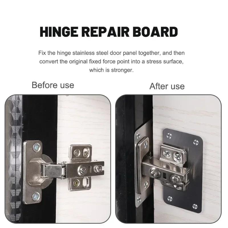 Cabinet Hinge Repair Plate Kit Kitchen Cupboard Door Hinge Mounting Plate With Holes For Cabinet Furniture Hardware Accessories