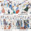 M-Modern-Frauen Journal Stickerbuch PET Personen Sticker für Journaling Scrapbooking Junk Journal Zubehör Romantisches Reisen