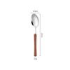 Abay Vintage Japanese Pear Wood Stainless Steel Spoons Set