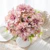 Artificial Rose Flowers Wedding Home Room Table Decor Bridal Bouquets Garden Fake Silk Dahlia Hydrangeas Vase Outdoor Diy Gifts
