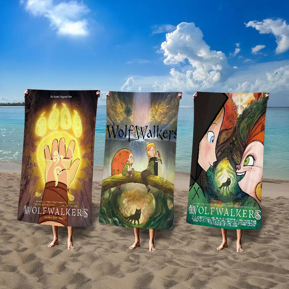 Lreland W-Wolfwalkers Big Microfiber Beach Towels Quick Dry Towel Sand Beach Towels Pool Towel For Travel Swim Pool Yoga