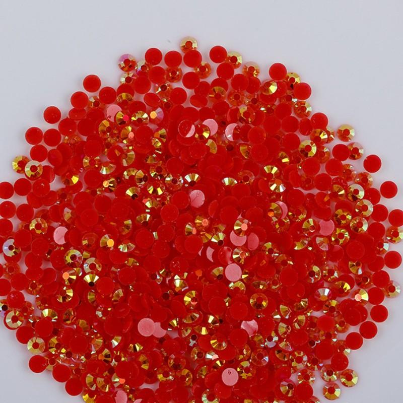 of High-quality Flat Bottomed Resin Diamond Nail Polish Diamond Color DIY Jelly AB 14 Cut Surface Sticking Rhinestone