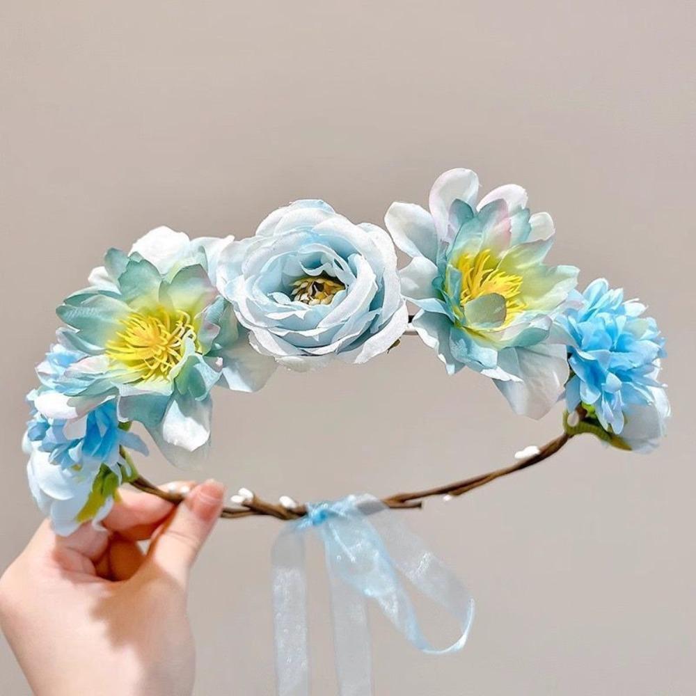 Artificial Flower Fairy Flower Crown Bride Wedding Wedding Headband Fascinating Flower Headbands