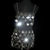 Women Star Sequins Crop Top Skirt Nightclub Party Sexy Tassel Body Chain Jewelry