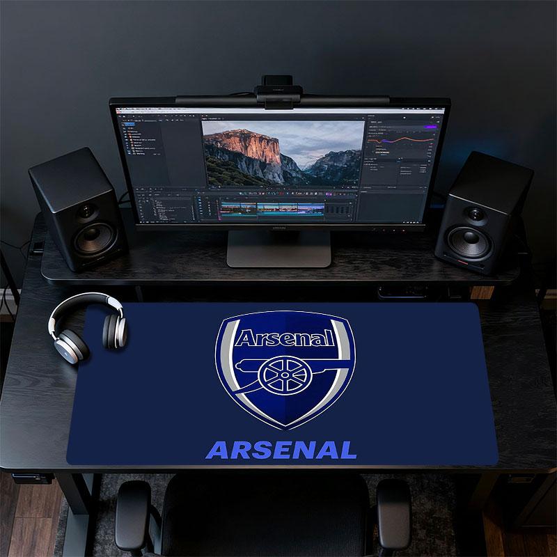 Arsenal Mouse Pad, Large Gaming Desk Mat, Non-slip XXL Mousepad for Laptop & Tablet, Mini PC Playmat with Stitched Edges