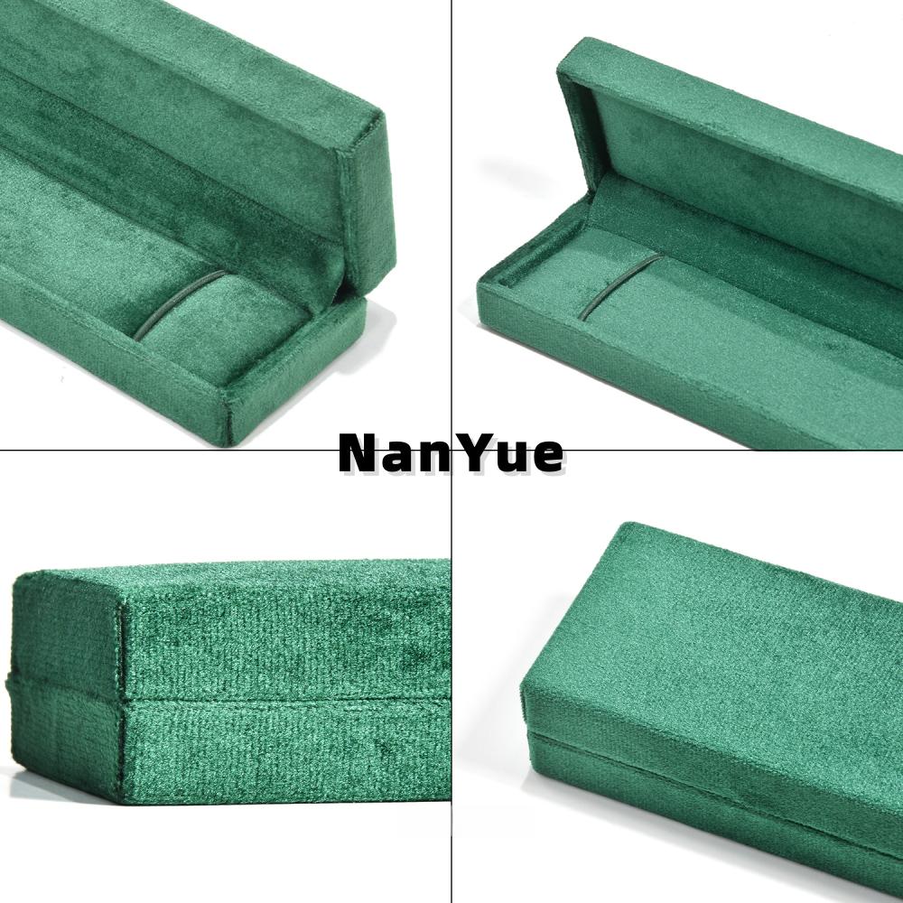 High End Rectangle Luxury Velvet Necklace Box Custom Logo Anti-Tangle Chain Bracelet Jewelry Storage Display Gift Box