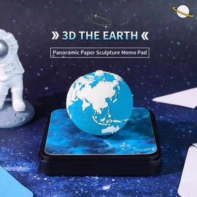 3D Time Piece Calendar 2026 3D Tear Away Earth Calendar Decoration, Paper Sculpture Non-stick Notes, Paper Carving Art Xmas Gift
