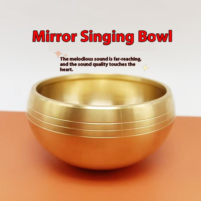 Messing Sangskål Sanskrit Yoga Meditasjon For Lyd Håndlaget Helbredelse Stresslindring Buddha Mindfulness Instrument