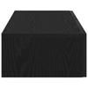 Wall Mounted Shelf with Drawers Black 80 X 33 X 17 Cm Particleboard