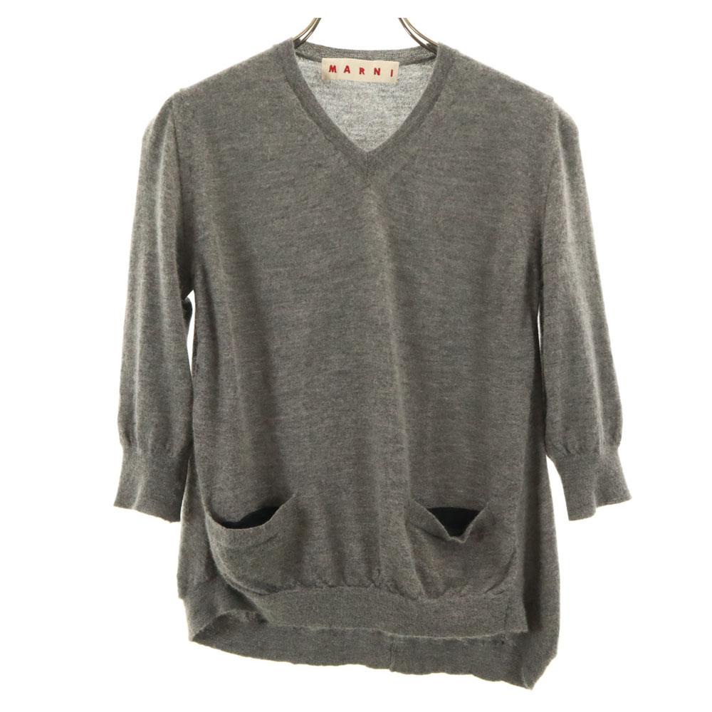 

MARNI Сделано в Италии Кашемировая смесь Свитер с рукавом три четверти и V-образным вырезом Женский Б/у