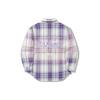 Li Ning X Pleasures Collaboration Skate Series Gradient Plaid Single-Breasted Long Sleeve Shirt Men shirts Ultraviolet Forget-Me-Not-Blue ASHT523-2