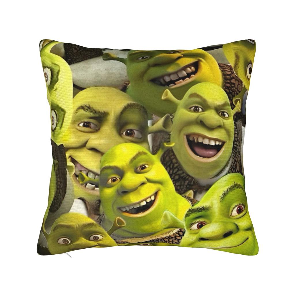Funny Shreks Meme Pillowcases Merchandise Soft Cushion Cover Decor  Pillow Case Cover Seat Multi-Size