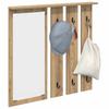 Wall Mounted Coat Rack  Artisan Oak  84 x 10 x 80 cm
