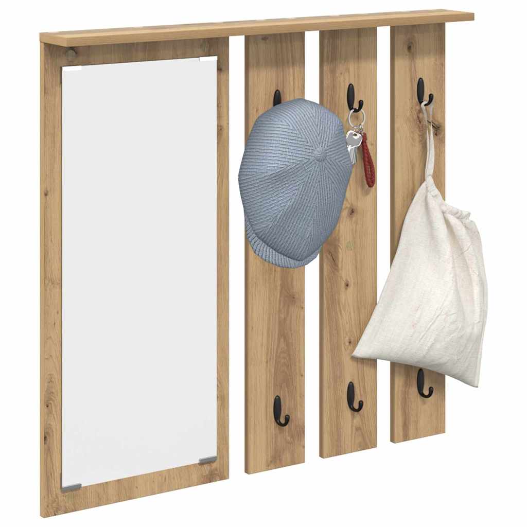 Wall Mounted Coat Rack Artisan Oak 84 x 10 x 80 cm