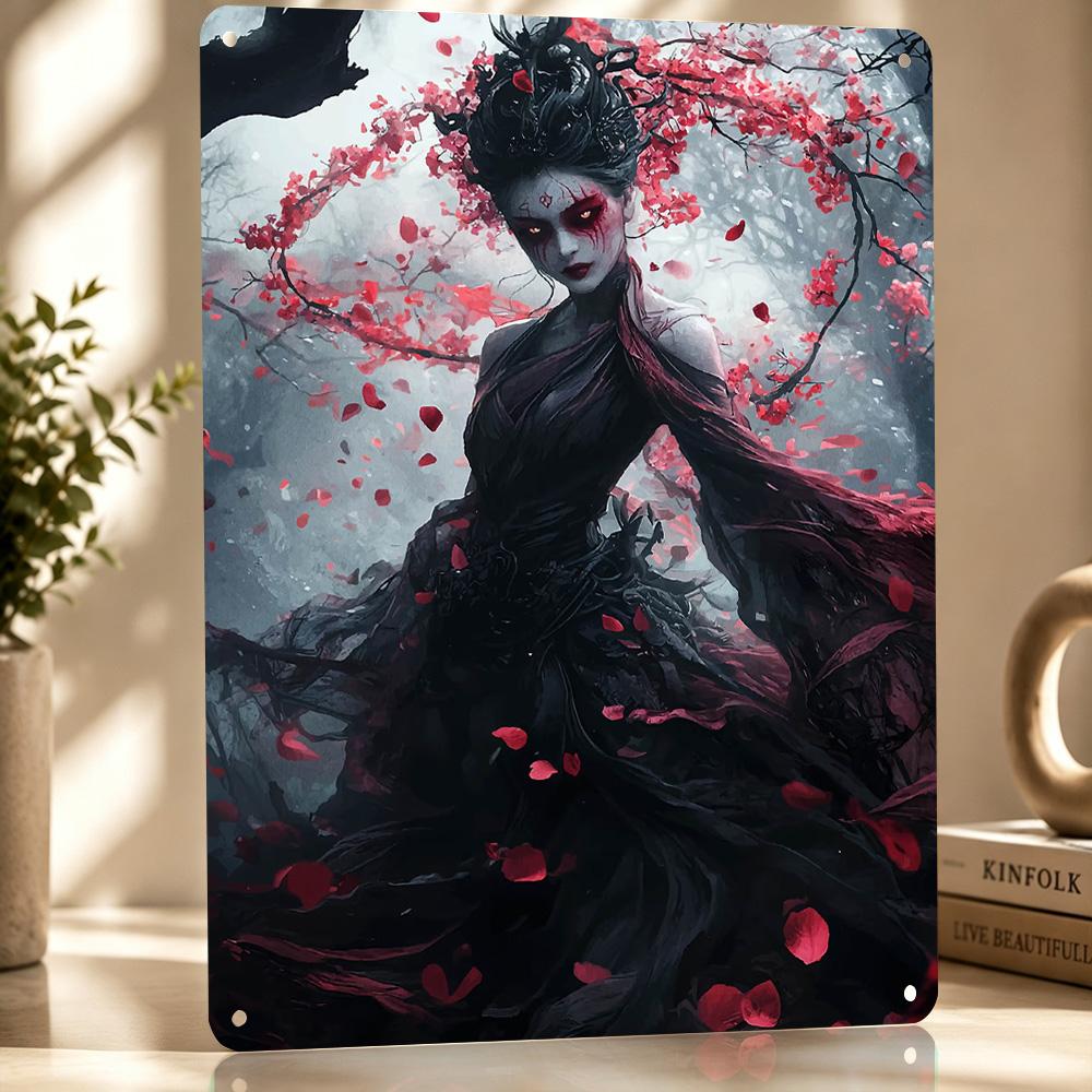 Dark Fantasy Woman Metal Poster Perfect Gift for Fans Lovers Customized Wall Art Metal Sign for Decoration Room Ornaments Decor